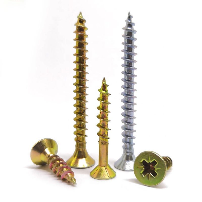 China DIN7505 MDF Fiberboard Screw/Double Pozi Countersunk Tornillos Spax Chipboard Screw