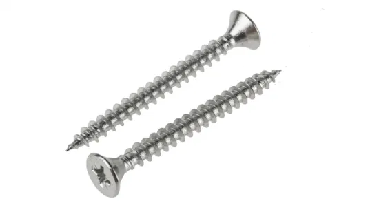 Tornillo para madera con cabeza Phillips avellanada tipo corneta, acero inoxidable, acero al carbono, galvanizado